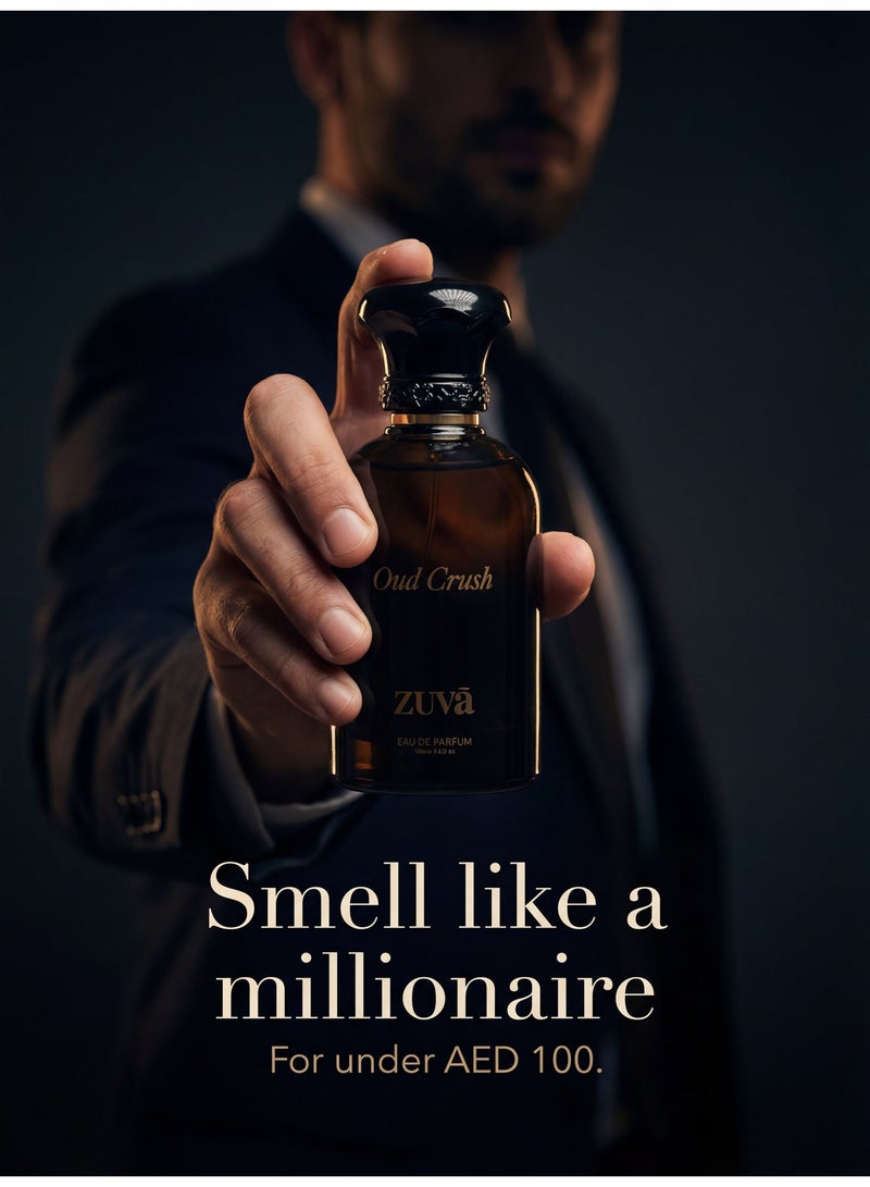 عطور زوفا عطر عود كراش أو دو بارفان – 100 مل | عطر فاخر للجنسين برائحة العود مع العنبر وخشب الصندل والهيل - Image 3